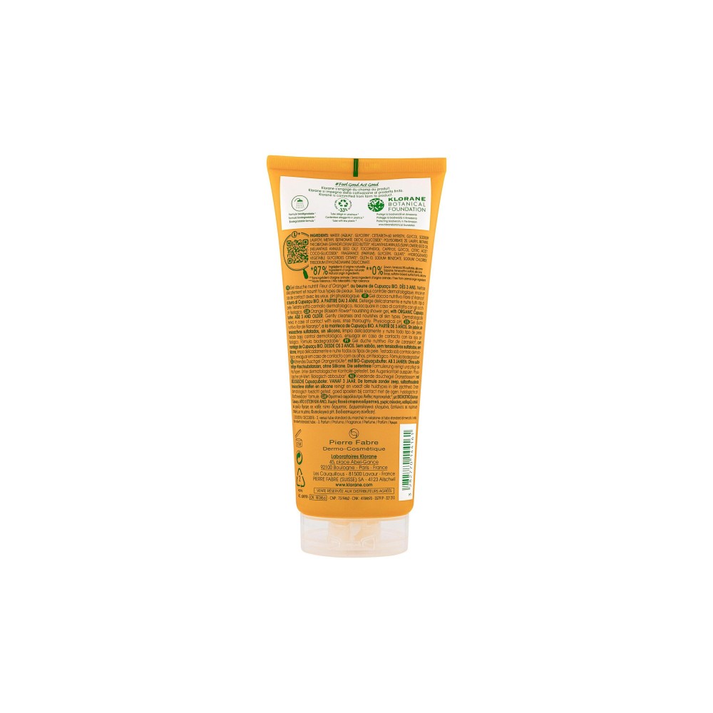Klorane gel douche miel oranger 200 ml