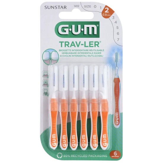 GUM Brossettes Interdentaire 0,9 mm