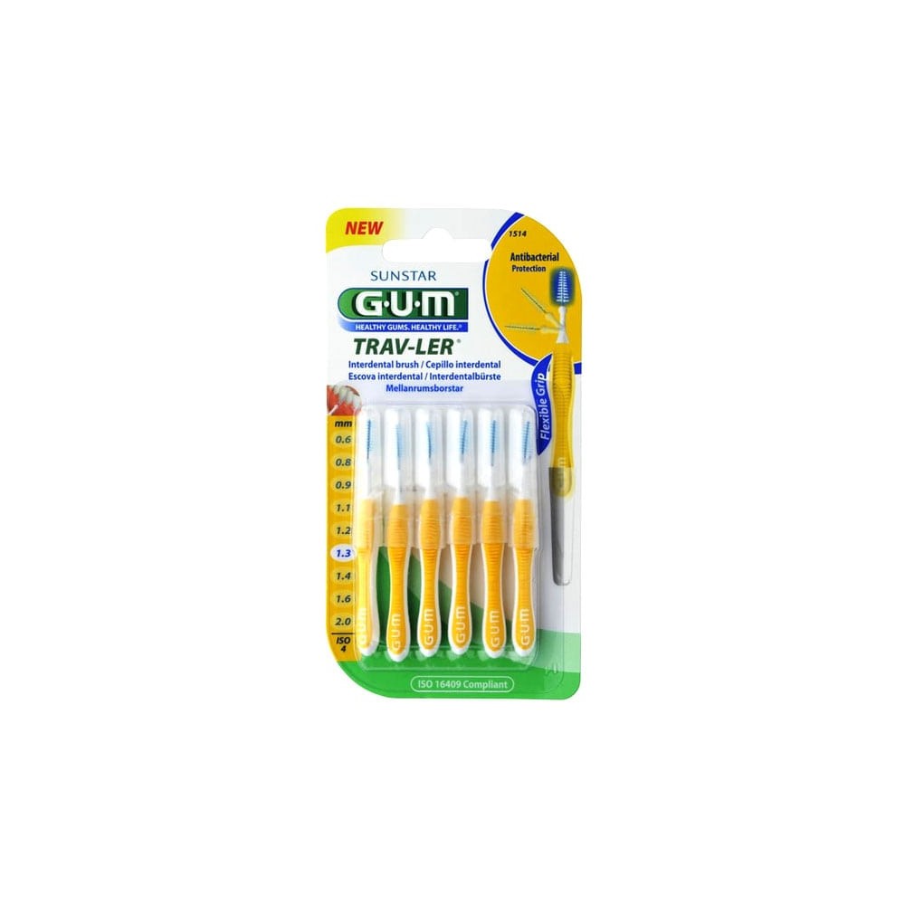 GUM brossettes interdentaires jaunes