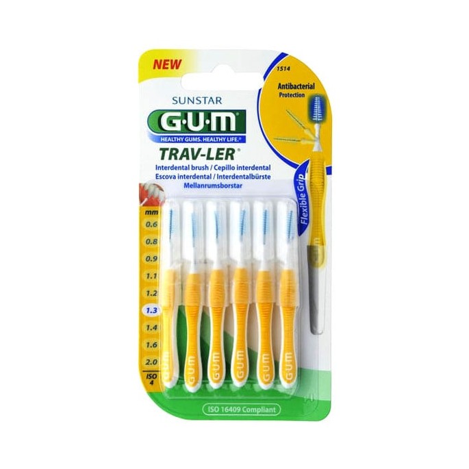 GUM brossettes interdentaires jaunes