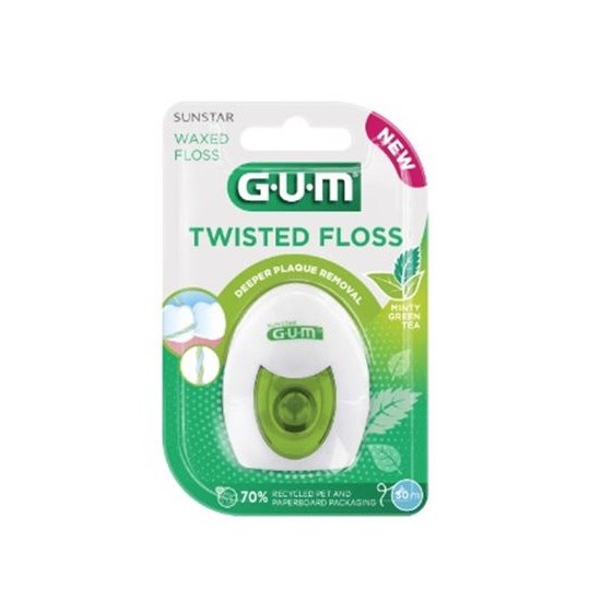 GUM Fil dentaire twisted the vert