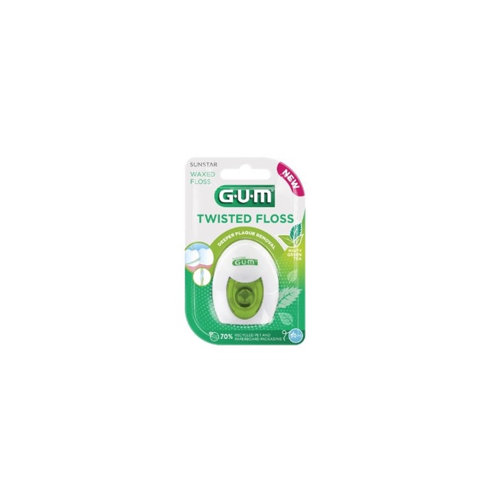 GUM Fil dentaire twisted the vert