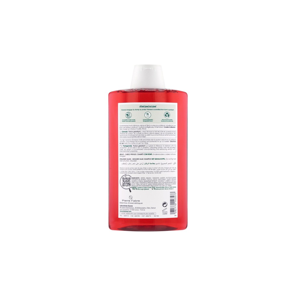 Klorane Shampooing Éclat Cheveux Colorés 400 ml