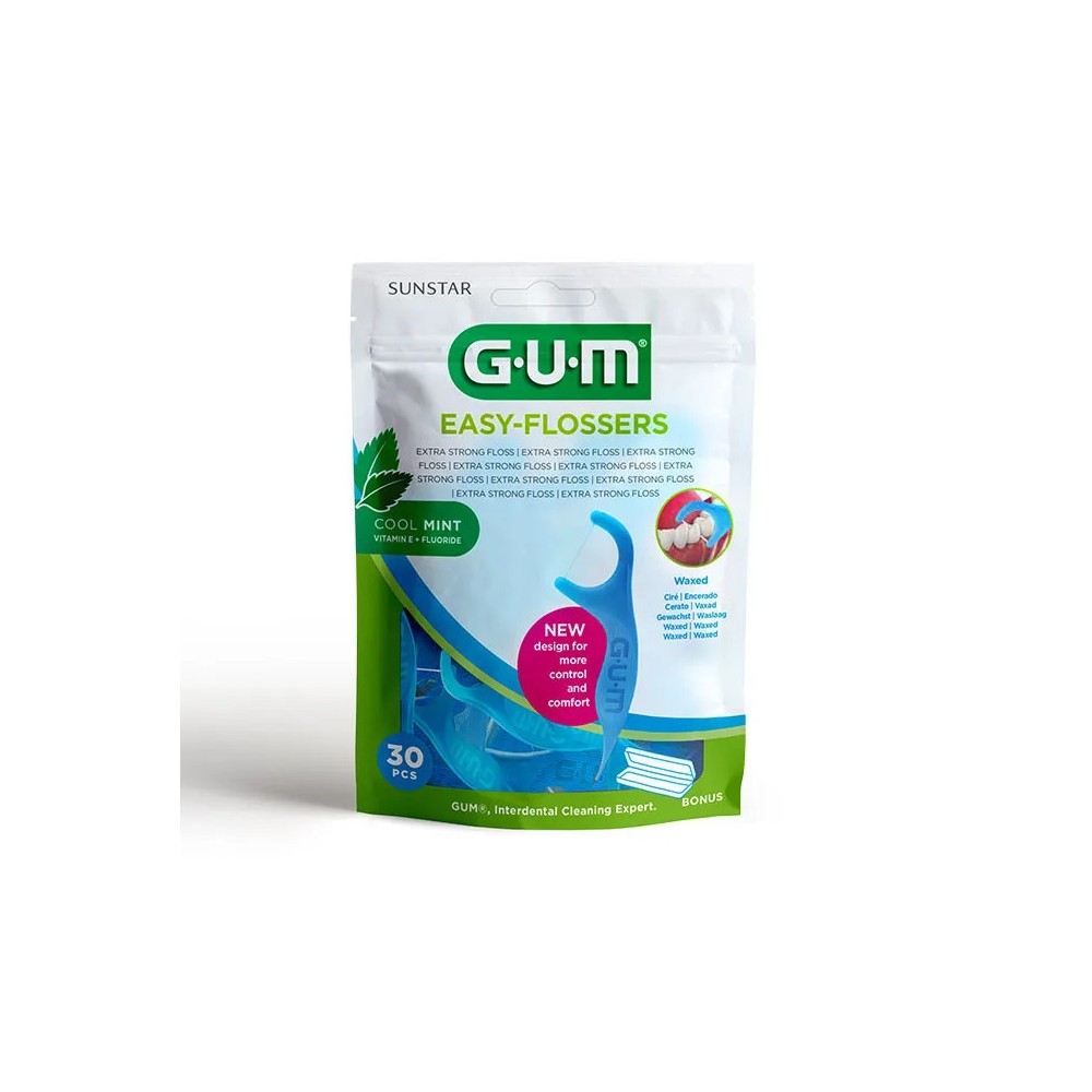 GUM Easy Flossers Fil dent cire mentholé