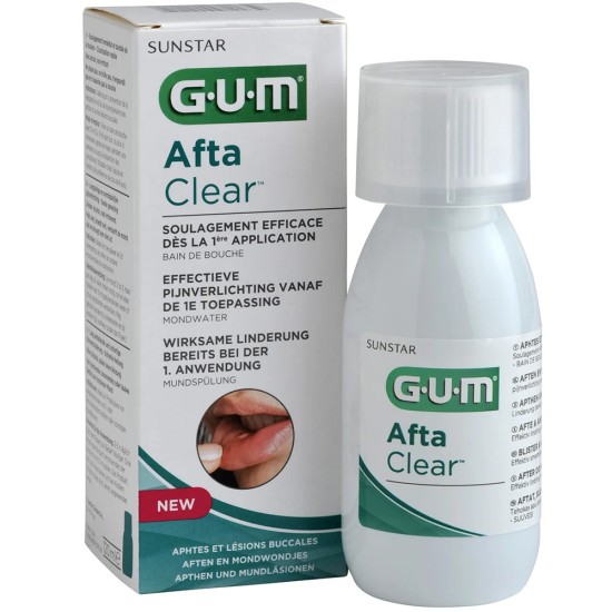 GUM Aftaclear Bain bouche aphtes 120 ml