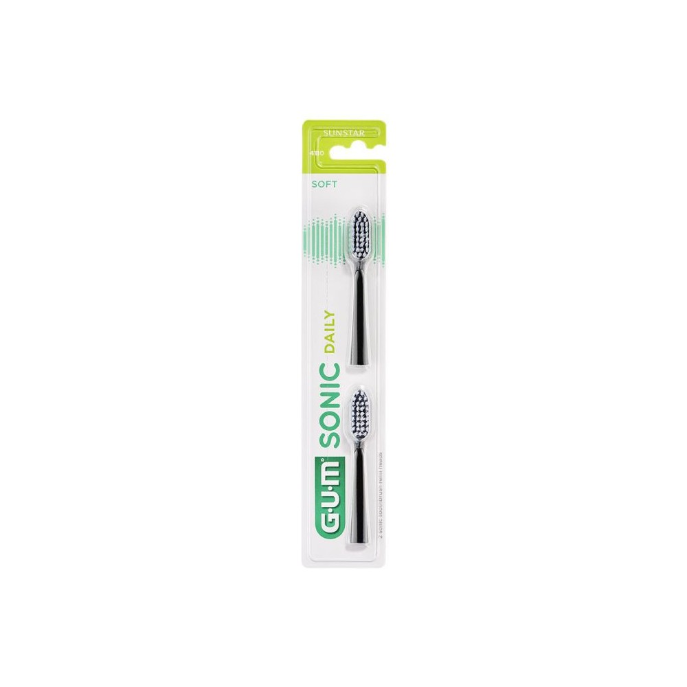 GUM Brossette Recharge Bad Sonic Daily Black