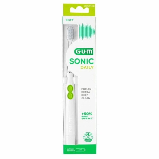 GUM Bad Sonic Daily White Brosse à Dent Electrique