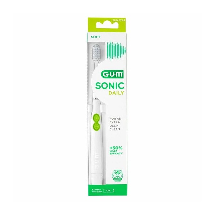 GUM Bad Sonic Daily White Brosse à Dent Electrique