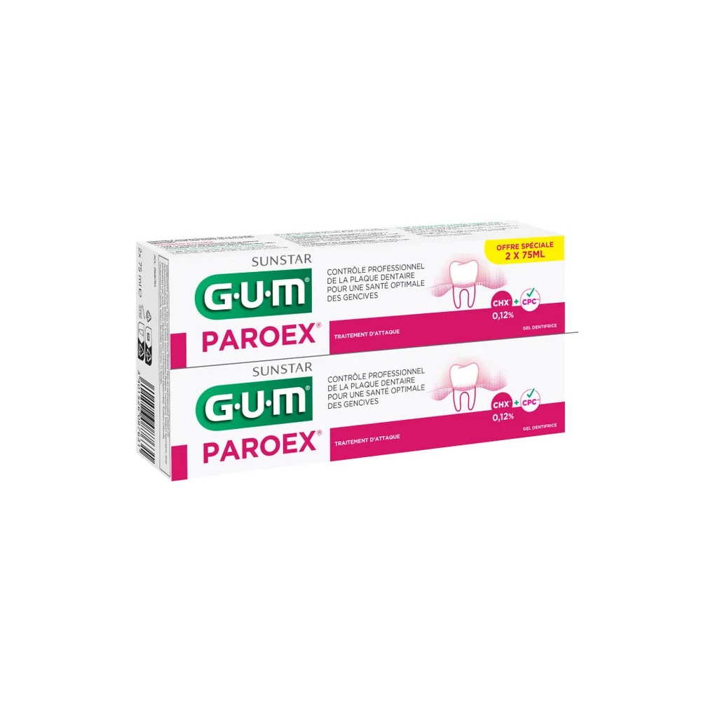 GUM Paroex Dentifrice Duo 2x75 ml