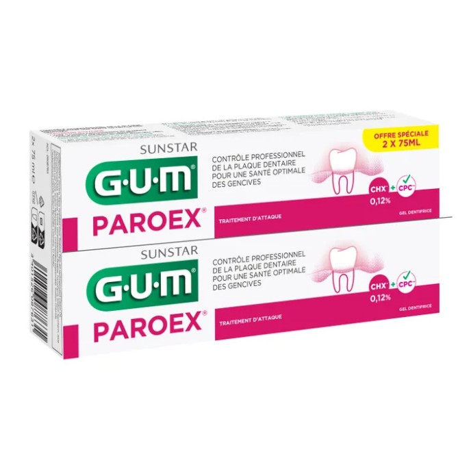 GUM Paroex Dentifrice Duo 2x75 ml