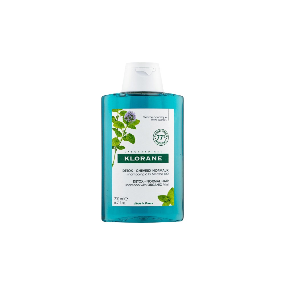 Klorane Shampooing Détox Menthe Aquatique 200 ml