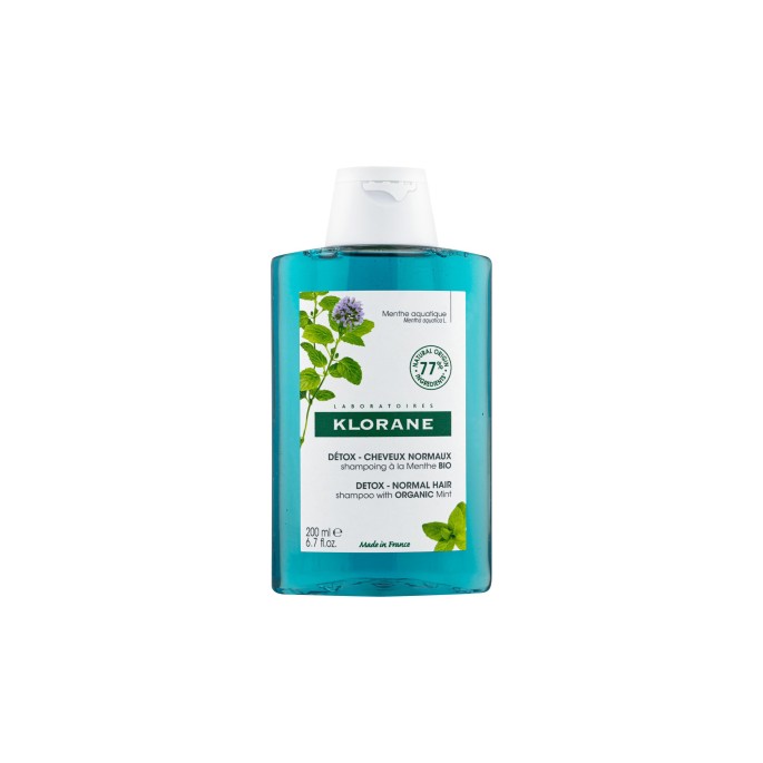 Klorane Shampooing Détox Menthe Aquatique 200 ml