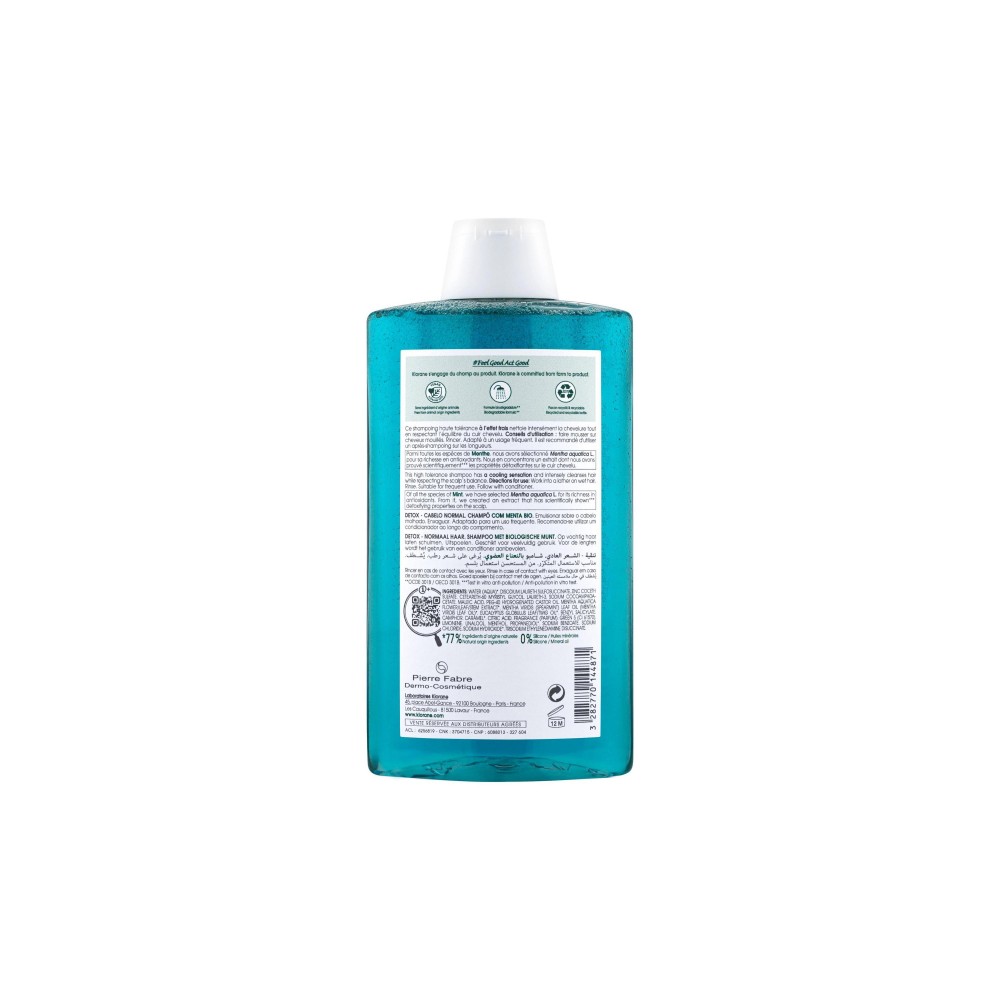Klorane Shampooing Détox Menthe Aquatique