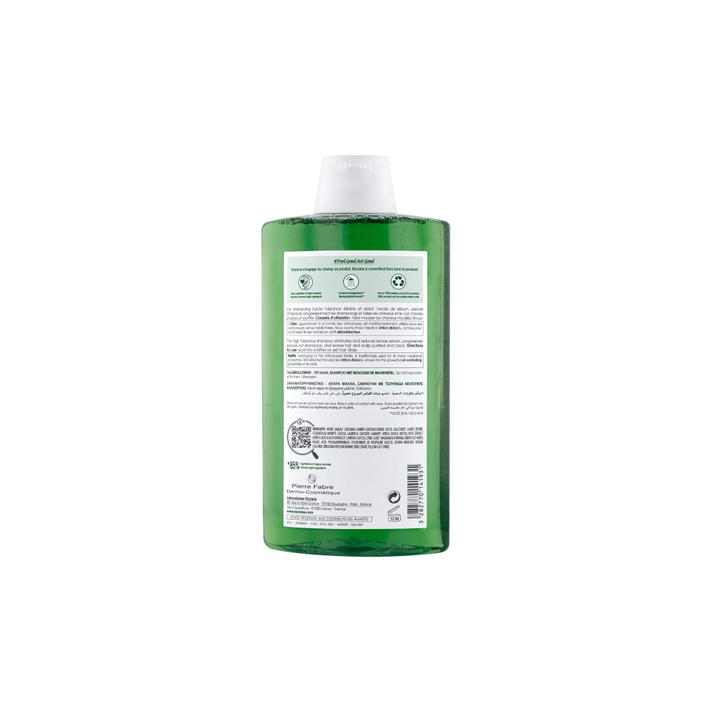 Klorane Shampooing à l'Ortie 400 ml