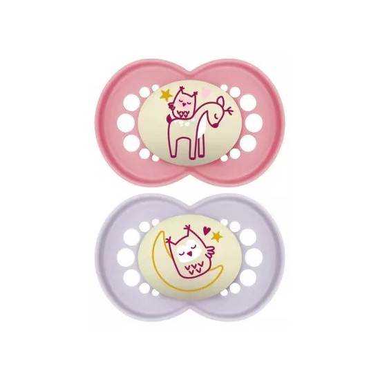 MAM Sucette Anatomique Silicone Nuit 6 mois+