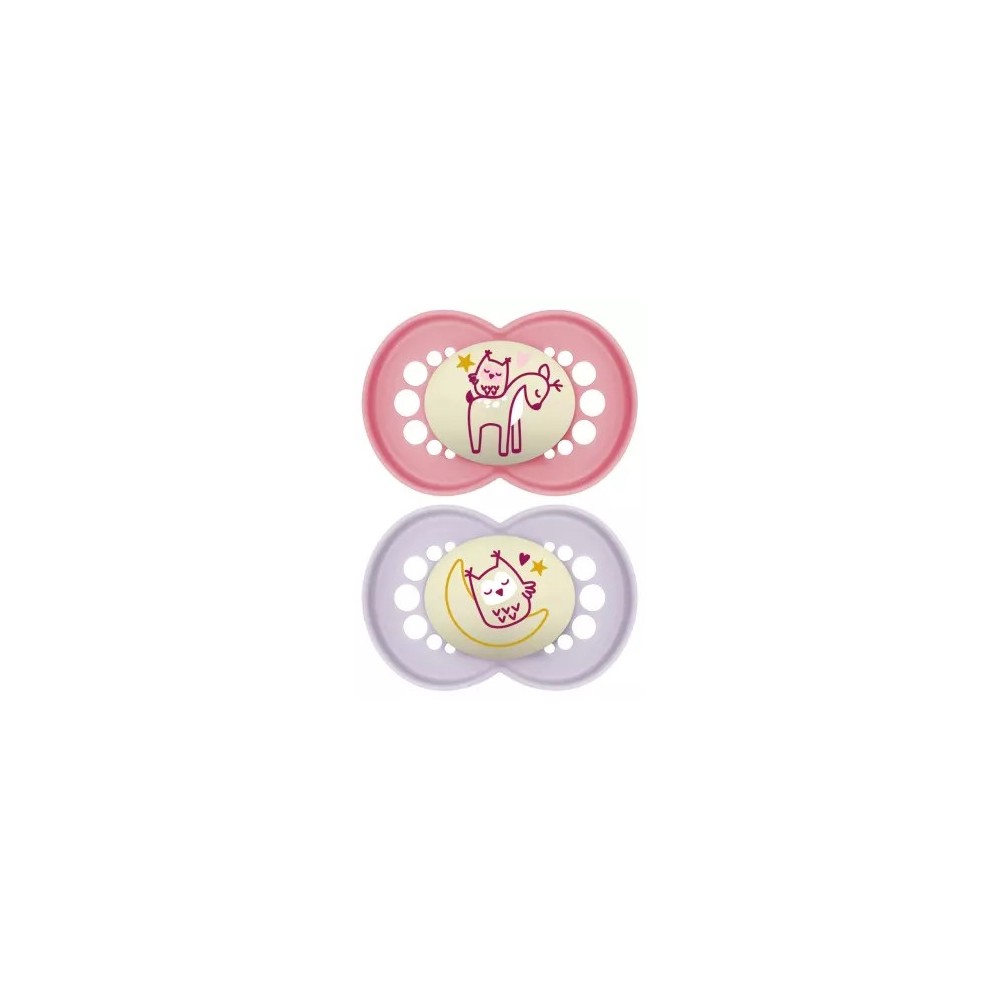 MAM Sucette Anatomique Silicone Nuit 6 mois+