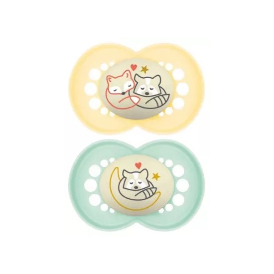MAM Sucette Anatomique Silicone Nuit 6 mois+