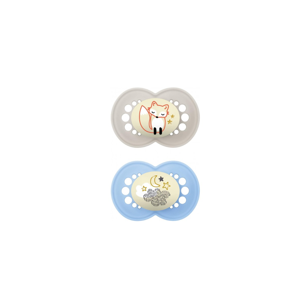 MAM Sucette Nuit 18 mois + Boîte stérilisation