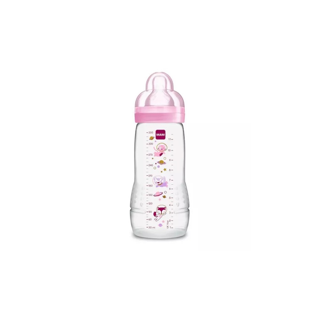 MAM biberon 2ème âge cercle lilas 330 ml
