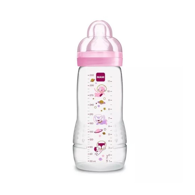 MAM biberon 2ème âge cercle lilas 330 ml