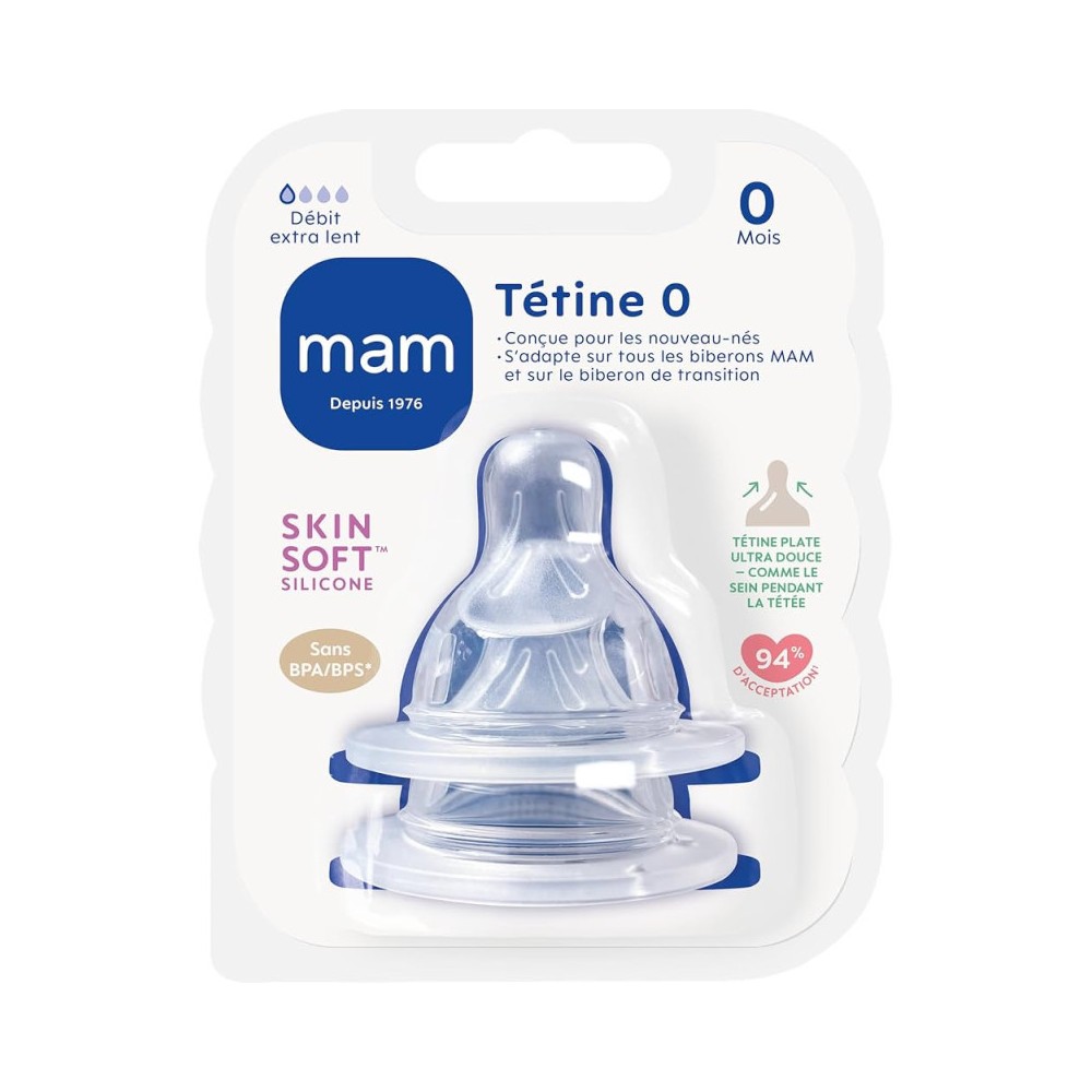 MAM Tétine Silicone Débit 0