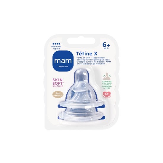 MAM Tétine Silicone Débit X Epais