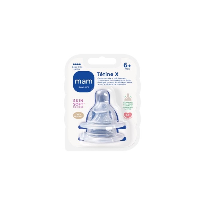 MAM Tétine Silicone Débit X Epais
