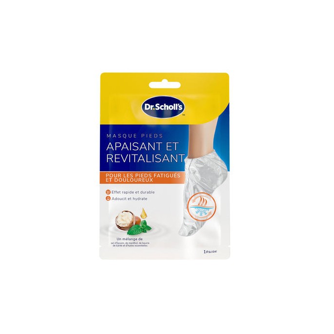 Scholl Masque Pied Apaisant Revitalisant x2