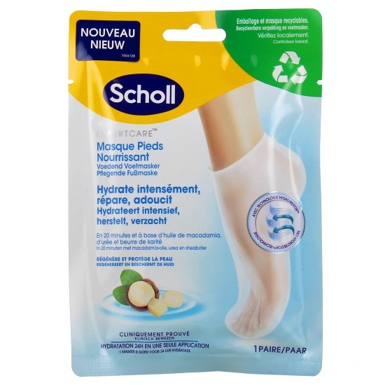 Scholl masque pied ultra hydratant macadamia