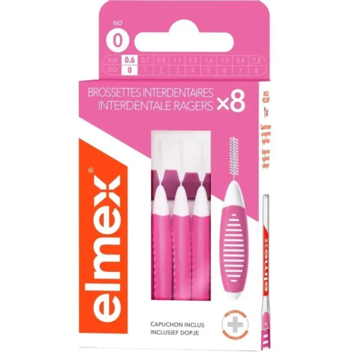 Elmex Brossettes T0 0.6 mm Rose