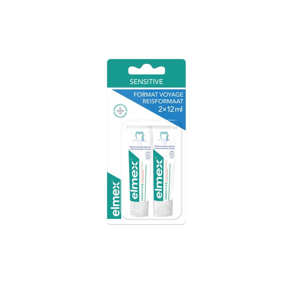 Elmex dentifrice sensitive 12 ml voyage