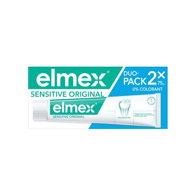 Elmex dentifrice sensitive 2x75 ml duo