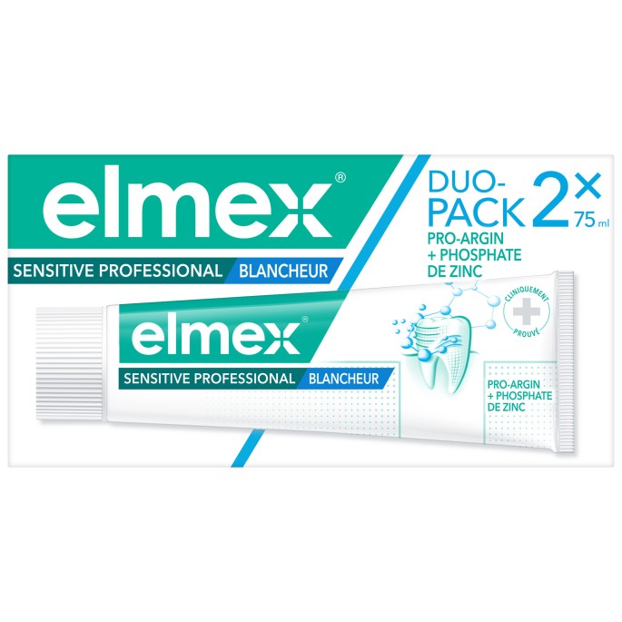 Elmex dentifrice sensitive pro blancheur Duo