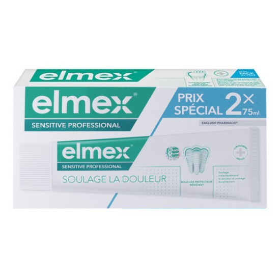 Elmex dentifrice Sensitive Pro 75 ml x2