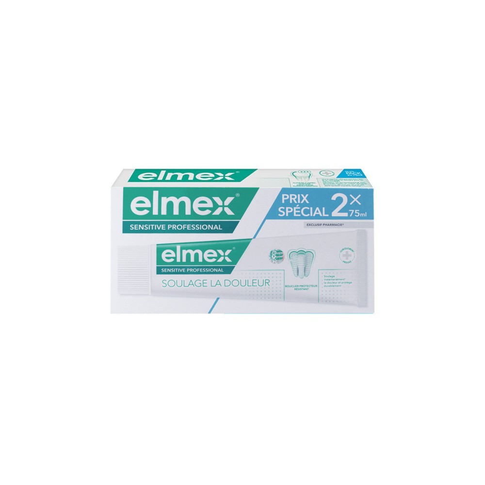 Elmex dentifrice Sensitive Pro 75 ml x2