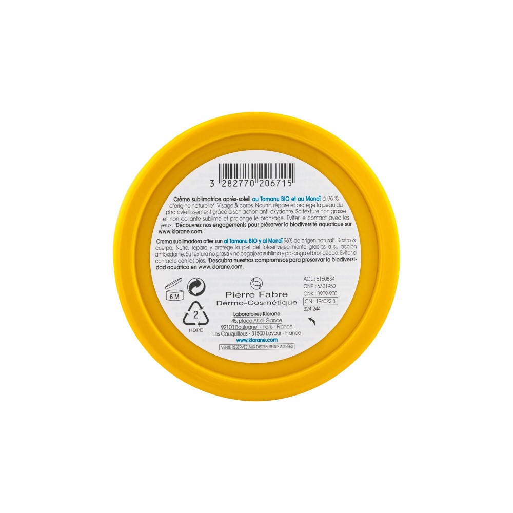 Klorane Crème Après-Soleil 200 ml