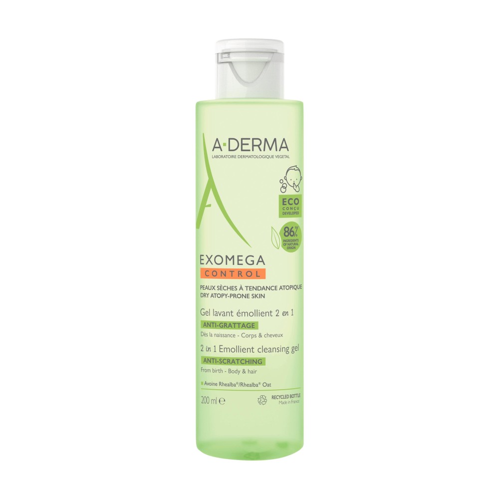 A-Derma Exomega Control Gel Lavant Corps 200 ml