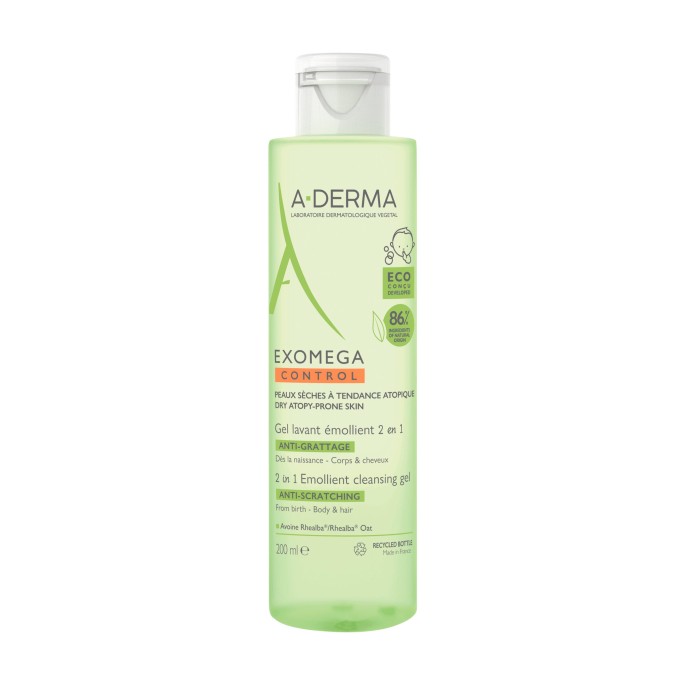 A-Derma Exomega Control Gel Lavant Corps 200 ml