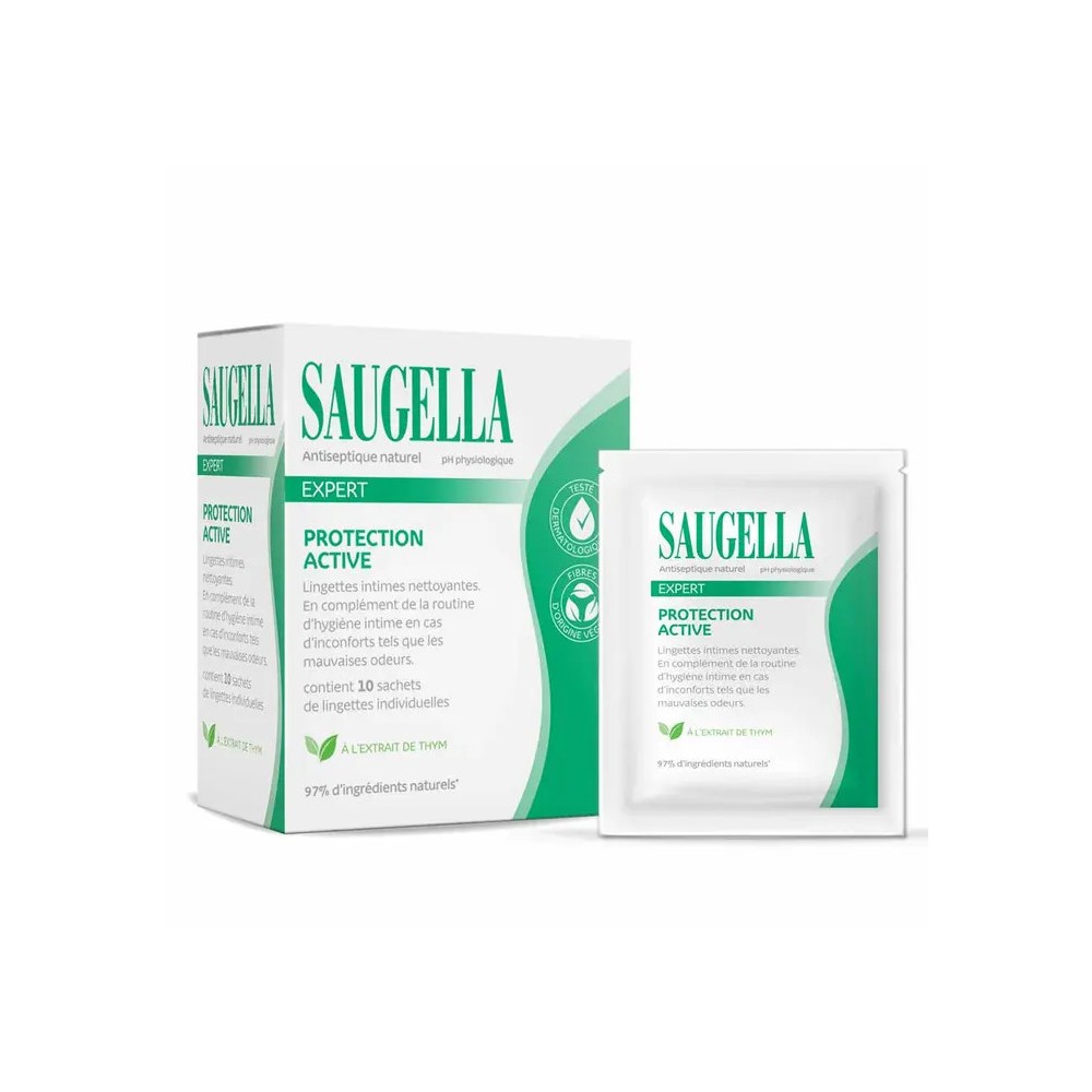 Saugella lingettes antiseptiques Pocket