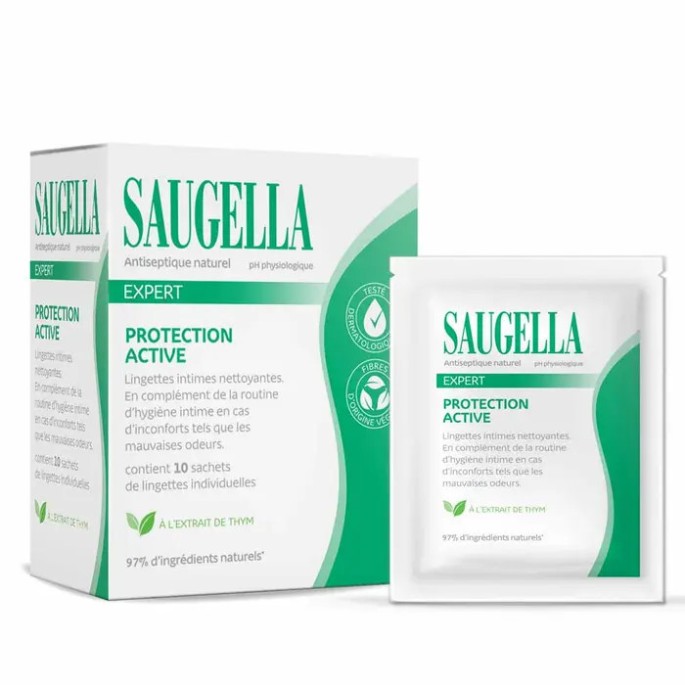 Saugella lingettes antiseptiques Pocket