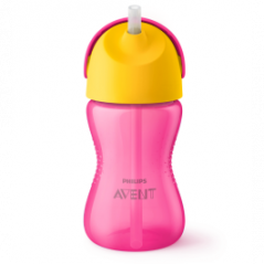 AVENT TASSE ANTI FUITE A PAILLE GIRL 300ML