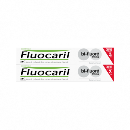 FLUOCARIL DENTIF BI FLUORE 145 BLANCHEUR 2X75MLDUO