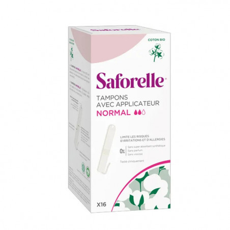 SAFORELLE COTON PROTECT BIO TAMPONS X16