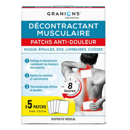 GRANIONS DECONTRACT MUSC PATCH B/ 5