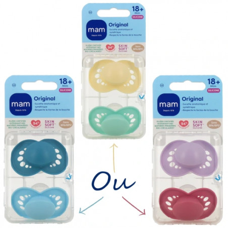 MAM 68 SUCETTE ORIGINAL NATURE SIL U18M+ DUO
