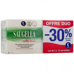 SAUGELLA COTTON TOUCH SERVIETTE NUIT12 DUO