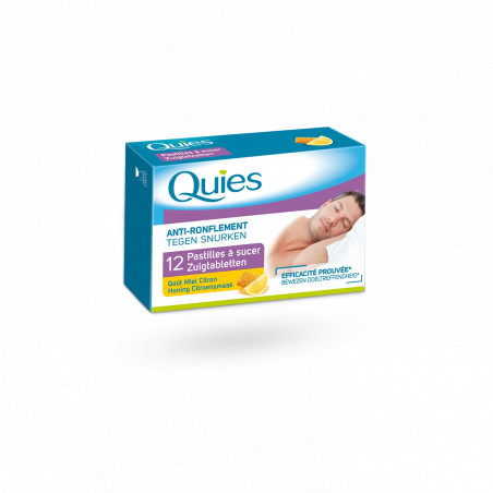 QUIES PASTILLES ANTI-RONFLEMT MIEL CITRON 12