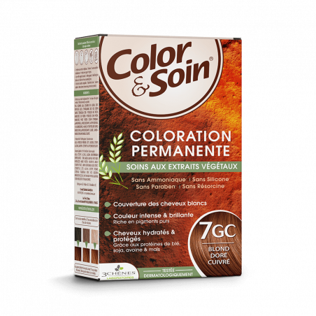 3 CHENES COLOR & SOIN N°7GC BLOND DORE CUIVRE