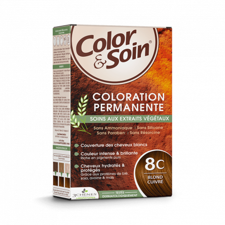 3 CHENES COLOR & SOIN N°8C BLOND CUIVRE