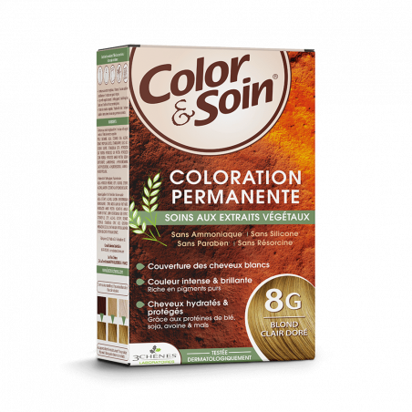 3 CHENES COLOR & SOIN N°8G BLOND CLAIR DORE